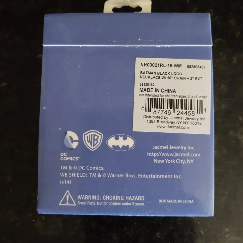 DC COMICS BATMAN SIGNAL LOGO PENDANT NECKLACE WARNER BROS